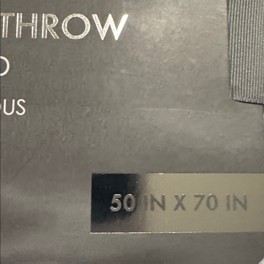 Prella Gray Embossed Velvet Throw New in package - Picture 2 of 4
